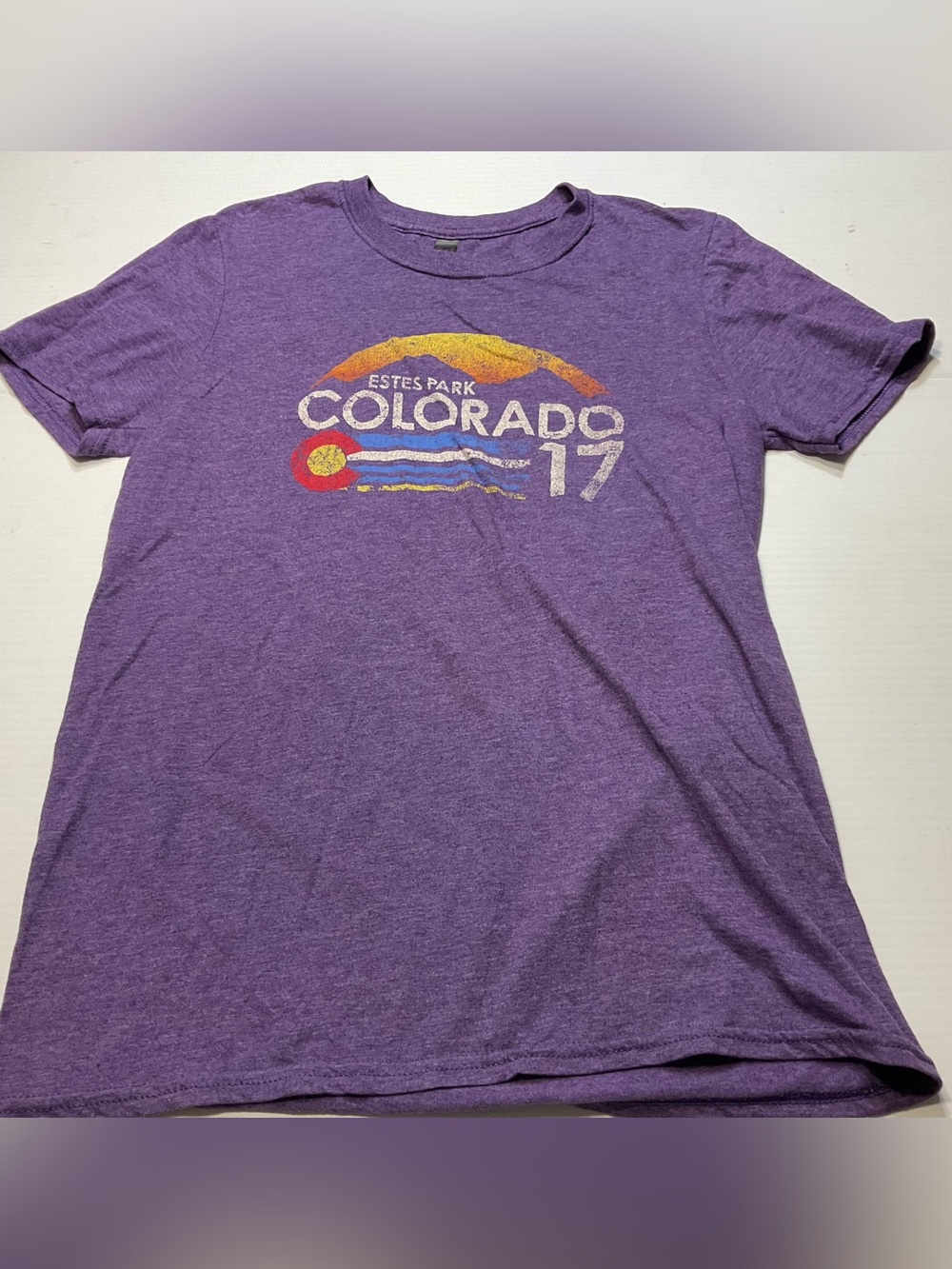 Estes Park Colorado T Shirt Women Sz S Purple Graphic Ouray Sportswear